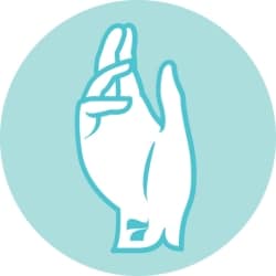 Blue light logo of Lux Method hand